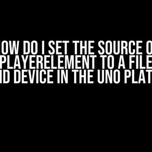 How do I set the source of MediaPlayerElement to a file on an Android device in the Uno Platform?