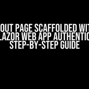 No Logout Page Scaffolded with New .NET 8 Blazor Web App Authentication: A Step-by-Step Guide