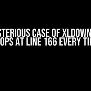 The Mysterious Case of xlDown: Why It Stops at Line 166 Every Time