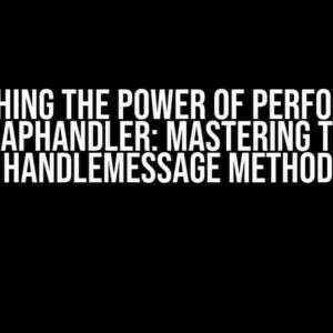 Unleashing the Power of Performance SOAPHandler: Mastering the handleMessage Method